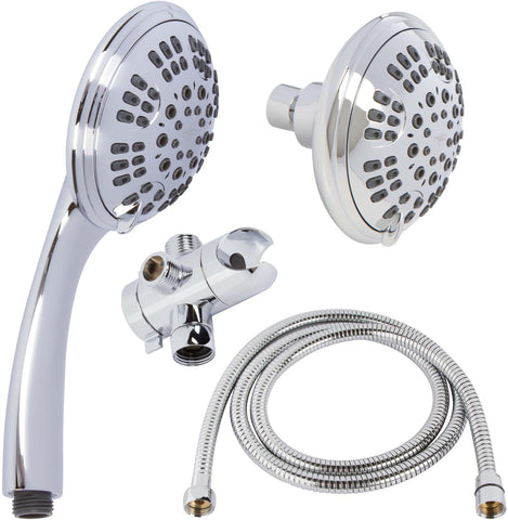 6 Function Luxury Dual Shower Head Combo