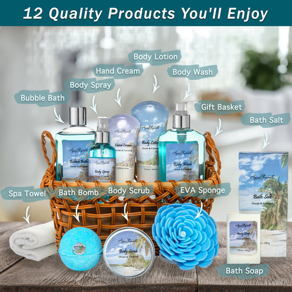 Spa Gift Baskets for Women (Set 4)