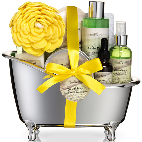 Spa Gift Baskets for Women 9 Pcs Rose Bath Gift Kits, Mom