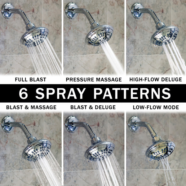 6 Function Luxury Shower Head