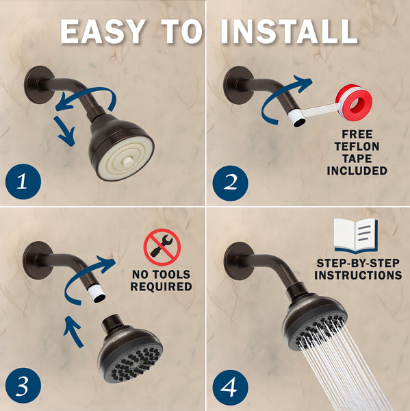 Pressure Boosting Shower Head