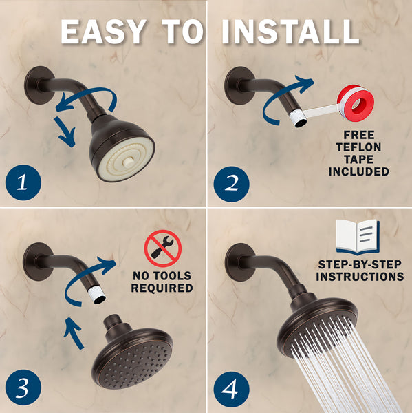 4 Inch High Flow Shower Head