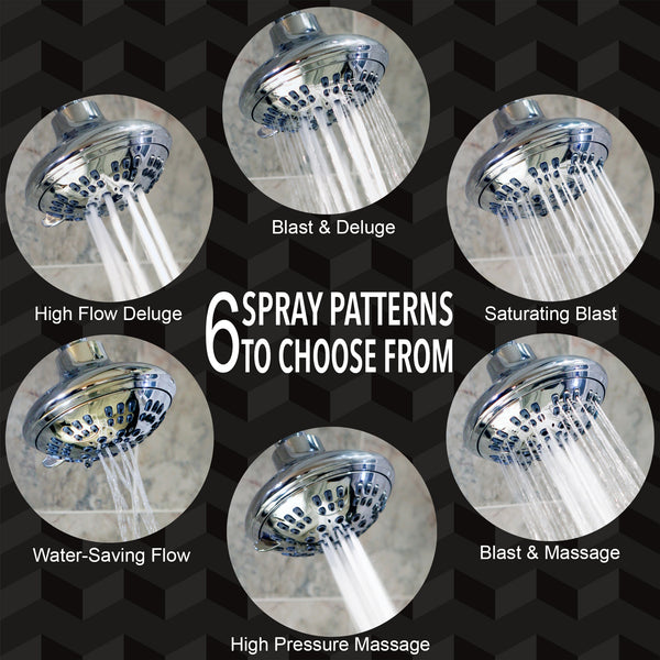 6 Function Luxury Shower Head