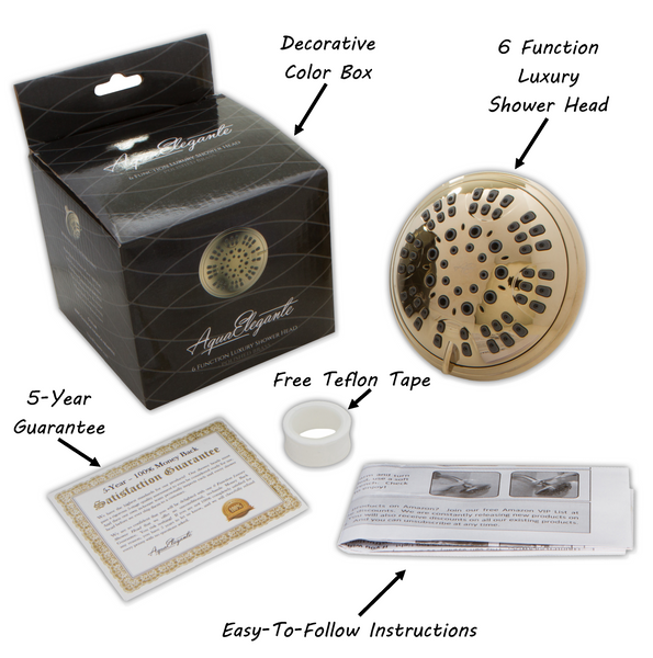 6 Function Luxury Shower Head